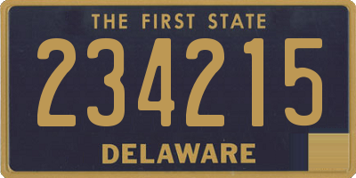 DE license plate 234215