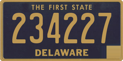 DE license plate 234227
