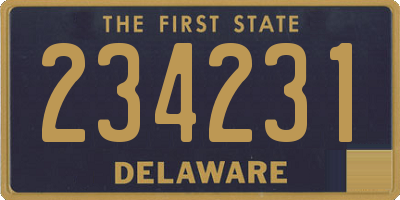 DE license plate 234231