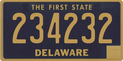 DE license plate 234232