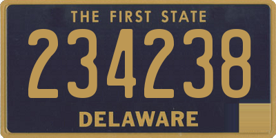 DE license plate 234238