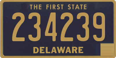 DE license plate 234239