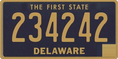 DE license plate 234242