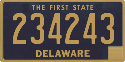 DE license plate 234243