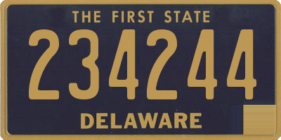 DE license plate 234244
