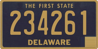 DE license plate 234261
