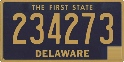 DE license plate 234273