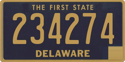 DE license plate 234274