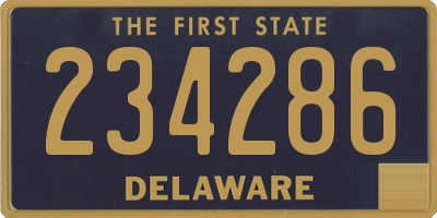 DE license plate 234286