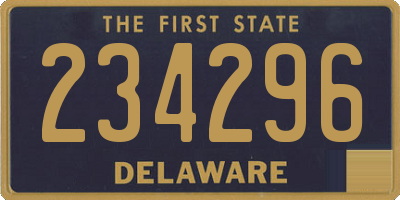 DE license plate 234296