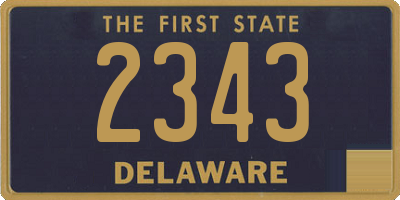 DE license plate 2343