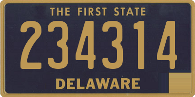 DE license plate 234314