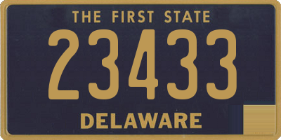 DE license plate 23433