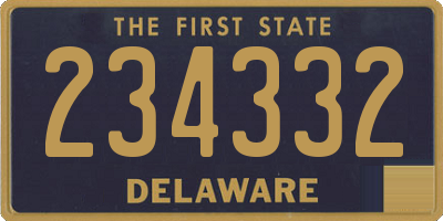 DE license plate 234332