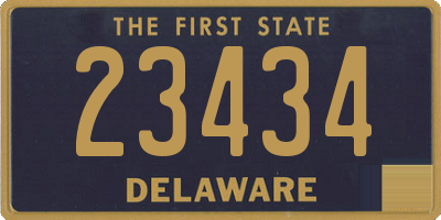 DE license plate 23434