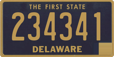 DE license plate 234341