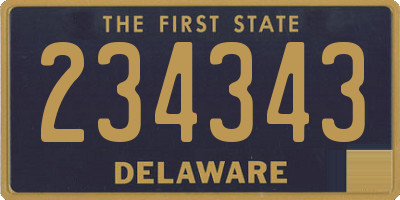 DE license plate 234343