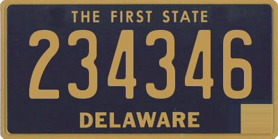 DE license plate 234346