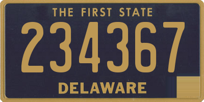 DE license plate 234367