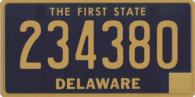 DE license plate 234380