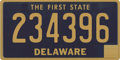 DE license plate 234396