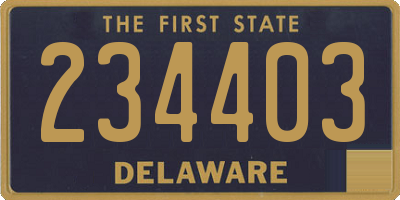 DE license plate 234403