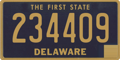 DE license plate 234409