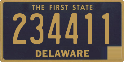 DE license plate 234411