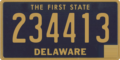 DE license plate 234413