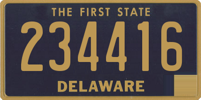 DE license plate 234416