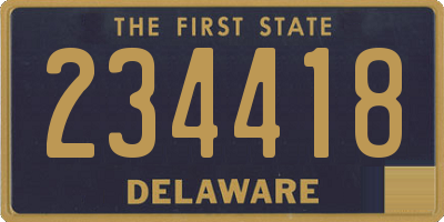 DE license plate 234418