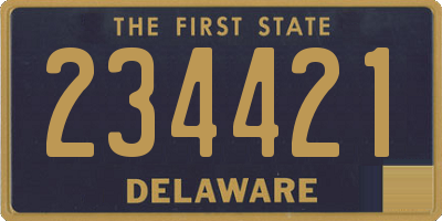 DE license plate 234421