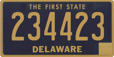 DE license plate 234423