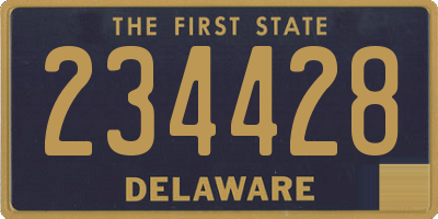 DE license plate 234428
