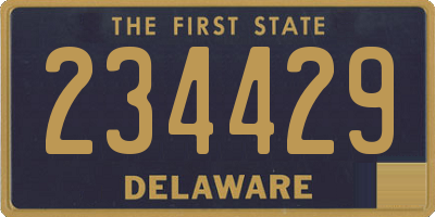 DE license plate 234429