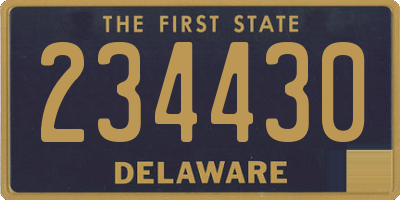 DE license plate 234430