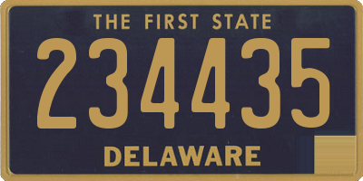 DE license plate 234435