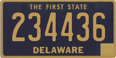 DE license plate 234436