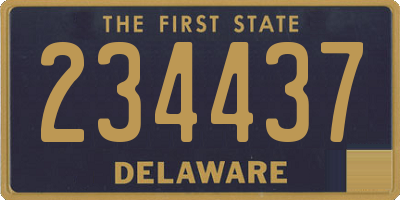 DE license plate 234437