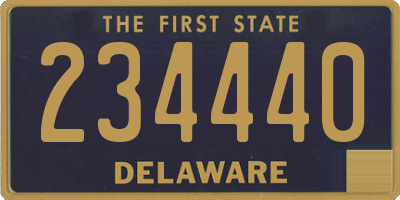 DE license plate 234440