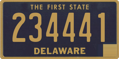 DE license plate 234441