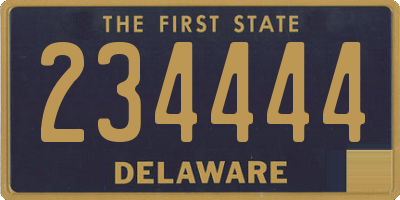 DE license plate 234444