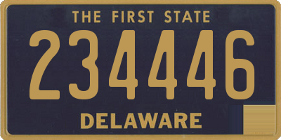 DE license plate 234446