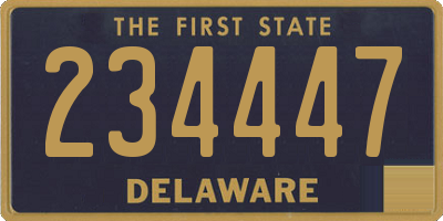 DE license plate 234447