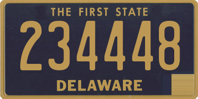 DE license plate 234448