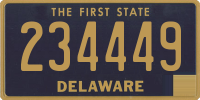 DE license plate 234449