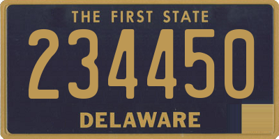 DE license plate 234450