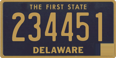 DE license plate 234451