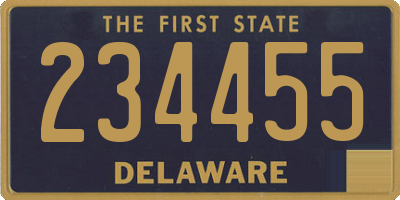 DE license plate 234455