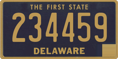 DE license plate 234459